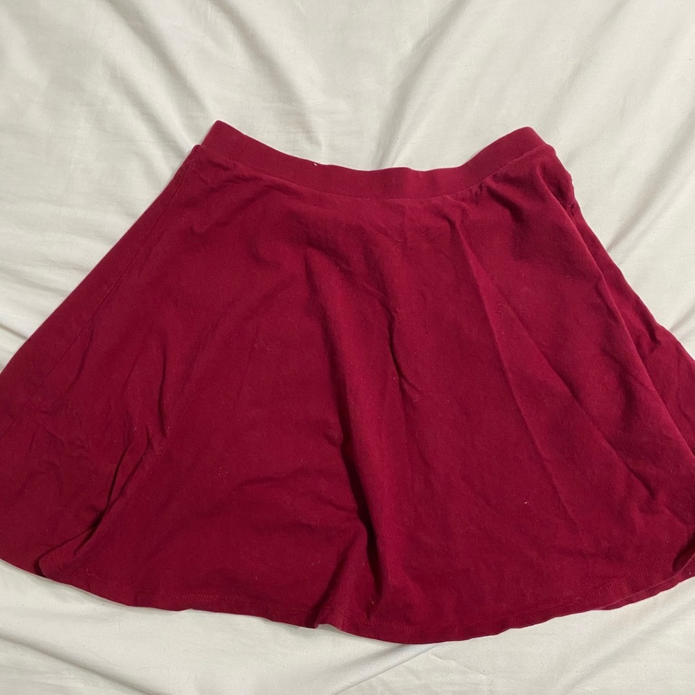 Maroon mini skirt